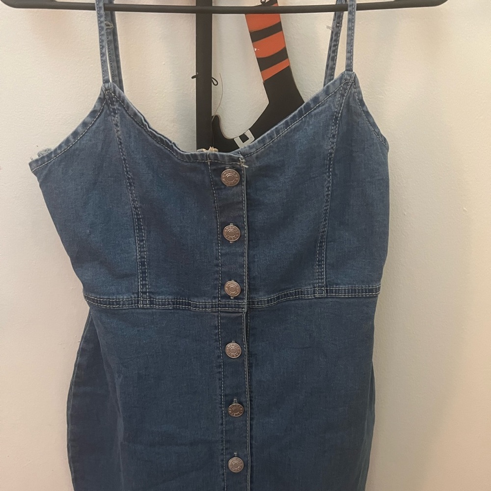 Nwt revamped Charlotte Russe stretch bodycon denim dress womens small short